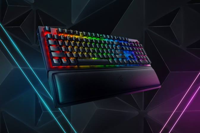 Razer Černá blackwidow v3 pro - zelený spínač - us klávesnice N68T58