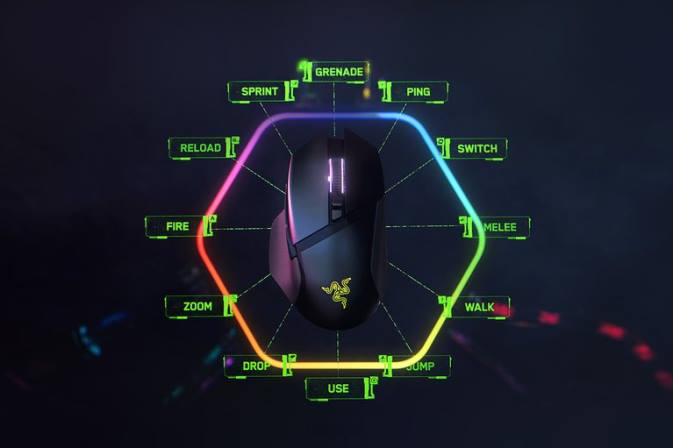 Razer Černá Basilisk v3 Pro myši N68T31