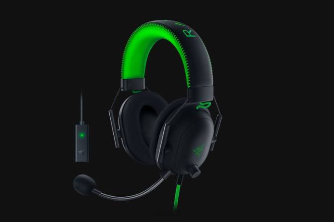 Razer Černá Blackshark v2 speciální edice herní zvuk N68T86