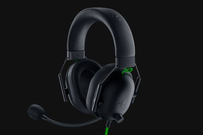 Razer Černá usb blackshark v2 herní zvuk N68T89