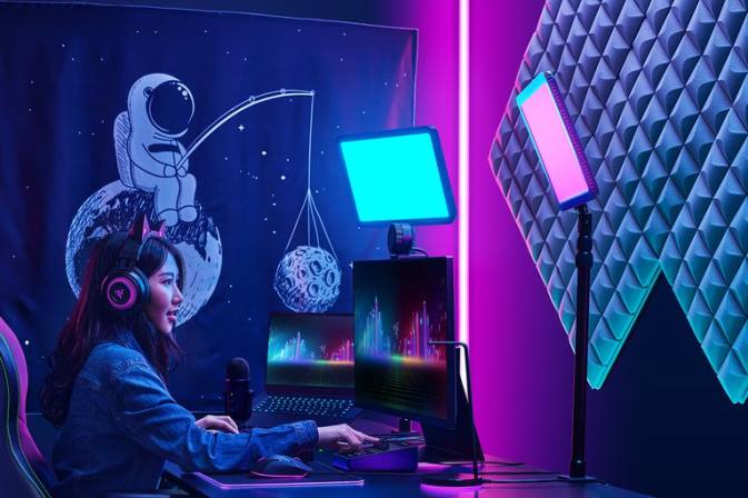 Razer jednu barvu klíčové světlo sytosti tvorba obsahu N68T120